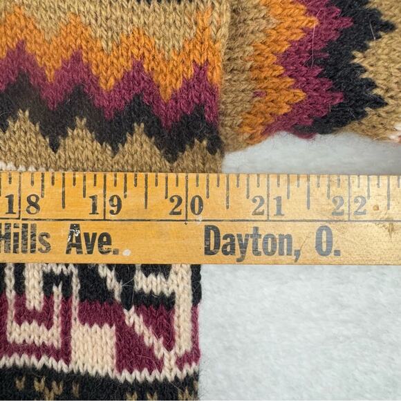 Vintage Artesania Los Incas 100% Alpaca Men’s Zip Front Cardigan Sweater Size L - Picture 11 of 14